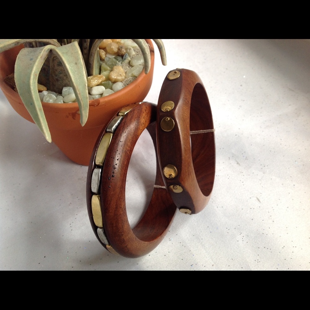 American Eagle Outfitters Wood and Metal Bangles